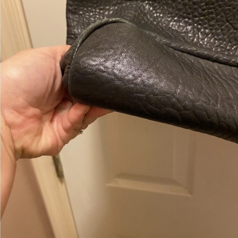 Michael Kors Channing Large Black Pebbled Leather Satchel Shoulder Tote Bag EUC - Picture 7 of 14